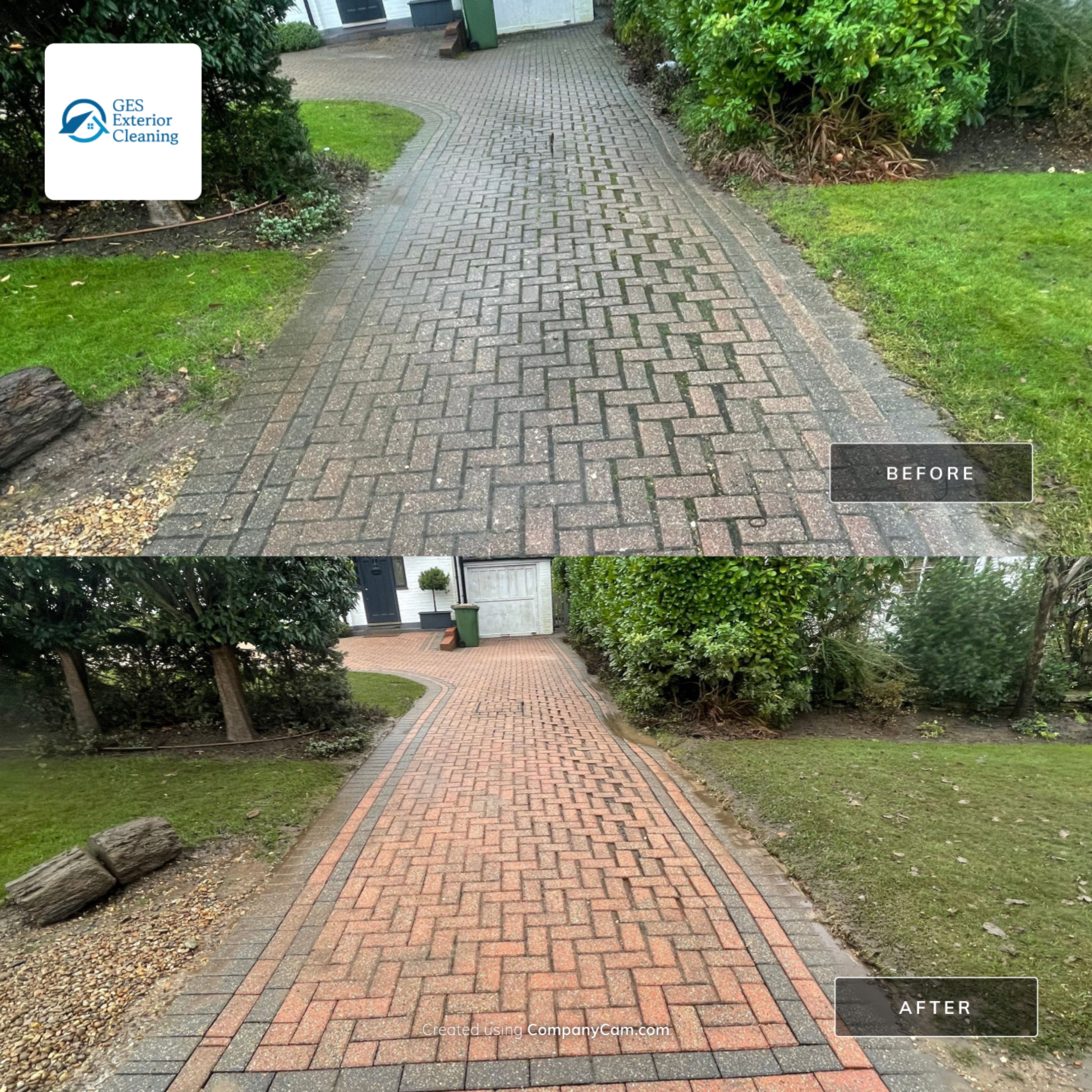 Driveway Clean using honda 21 ltr/min by Ges Exterior Cleaning ltd