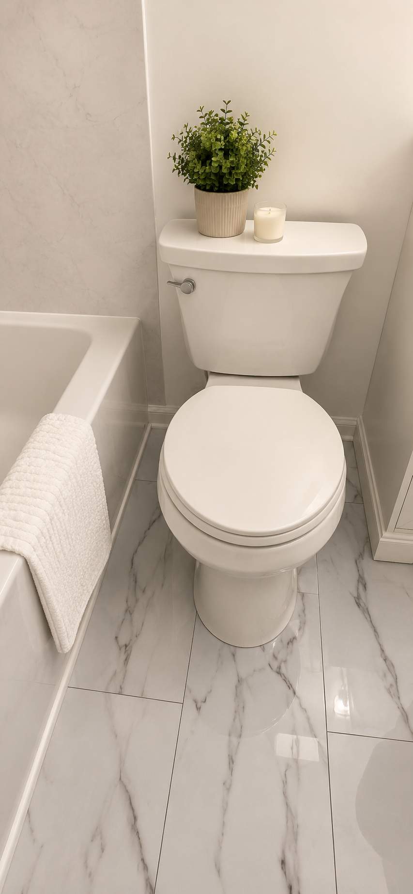 Bright Marble-Inspired Bathroom Remodel - Beltsville, MD by Remodel Now