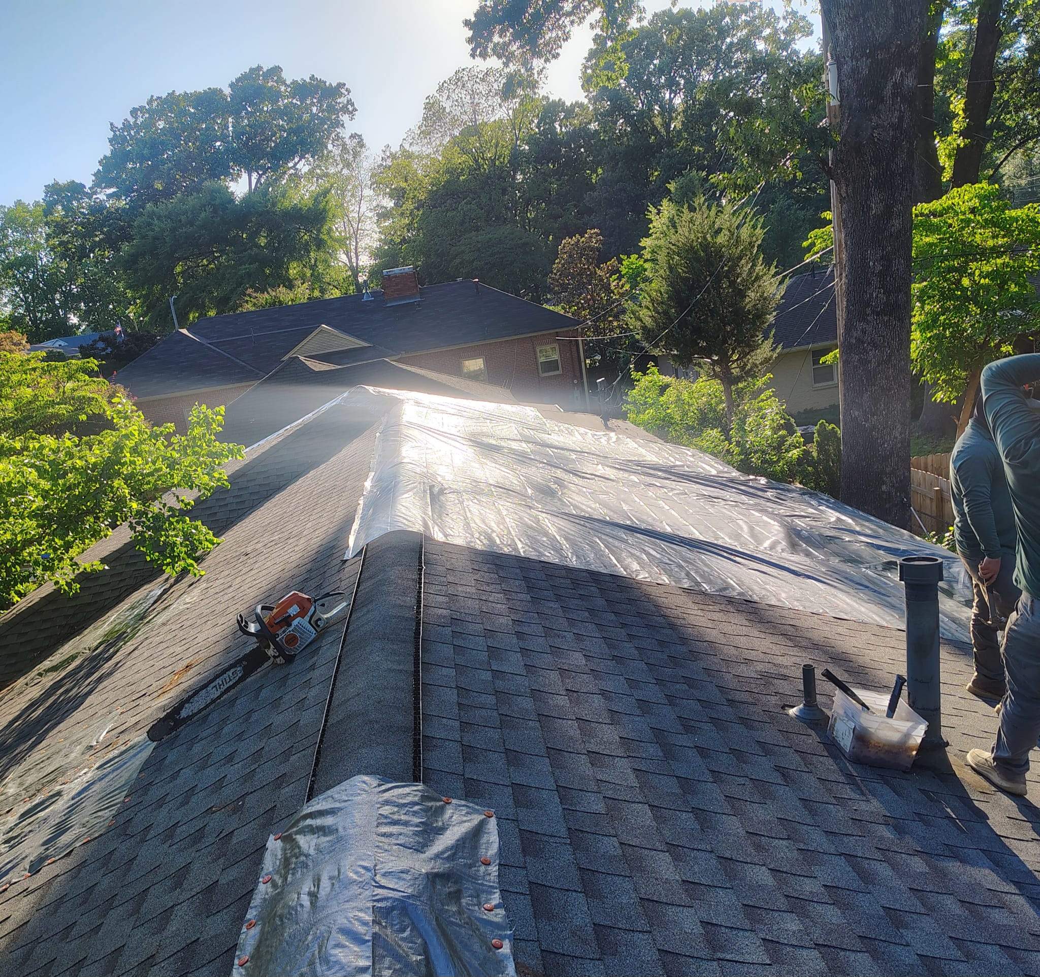Tree Damage Restoration and Asphalt Shingle Roof Replacement in Memphis by Revival Roofing Services