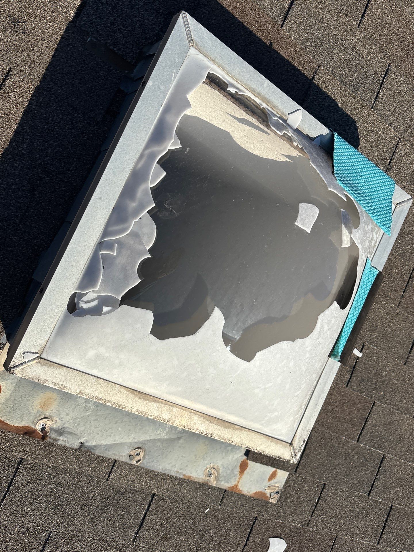 New Sky light/ New Roof/ Gutters and Fence Staining.  by Berry Good Roofing 