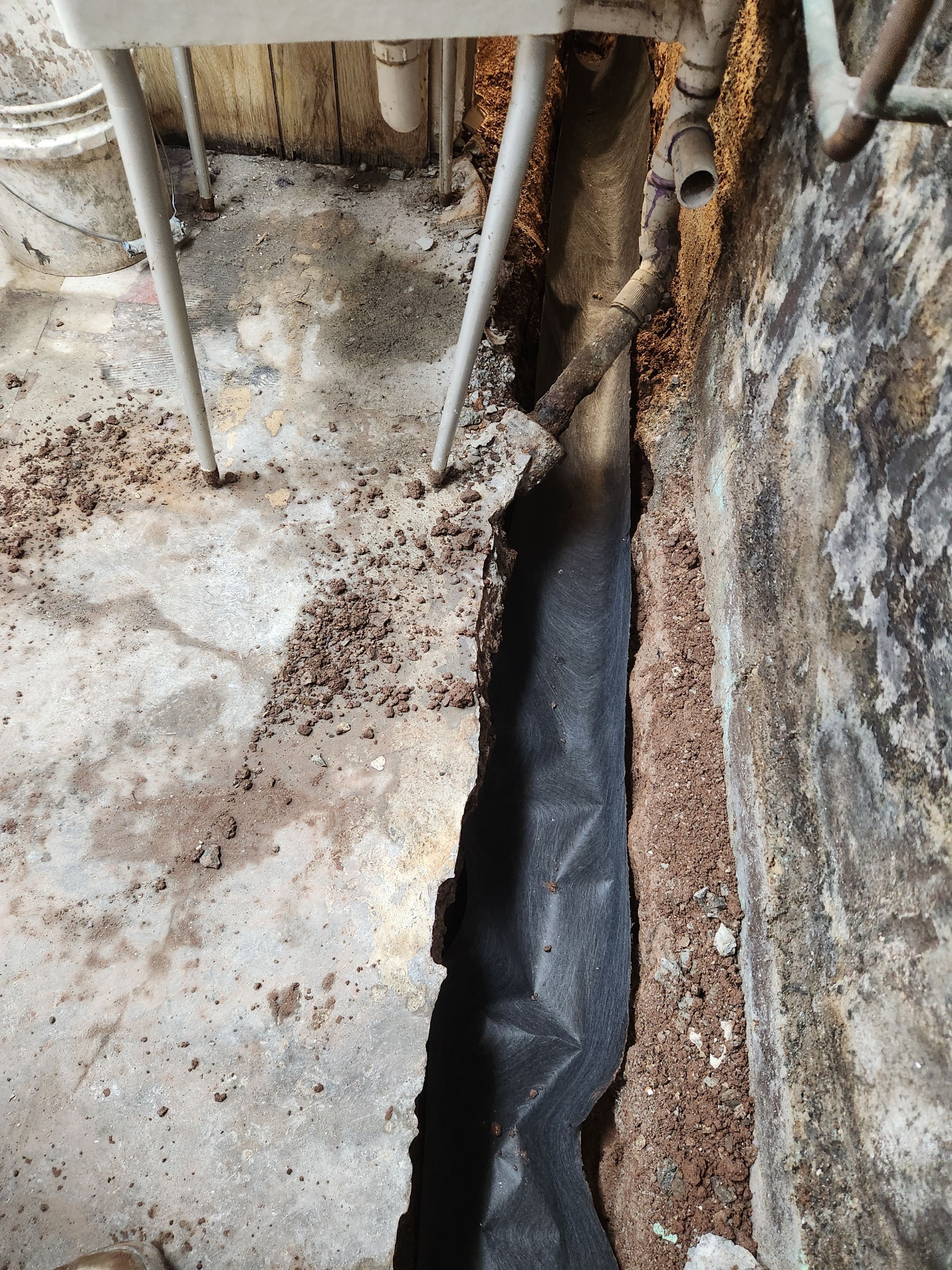 Interior French Drain West Orange NJ by Pure Service Pro, LLC 