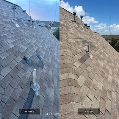 Hurricane Beryl Roof Repair