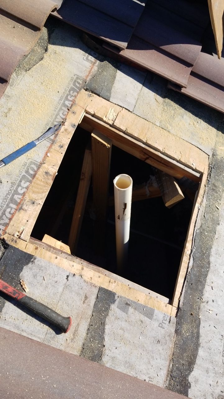 Concrete Tile Roof Repair and Pipe Penetration Sealing in Parkland by Aastro Roofing