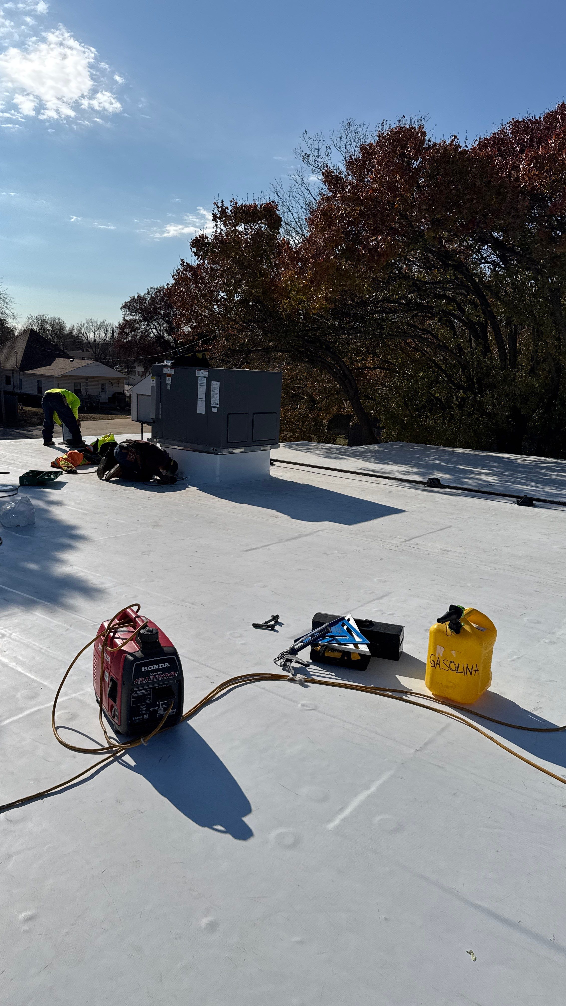 Commercial Roofing Installation using Mule-Hide by Frontline Roofing and Construction