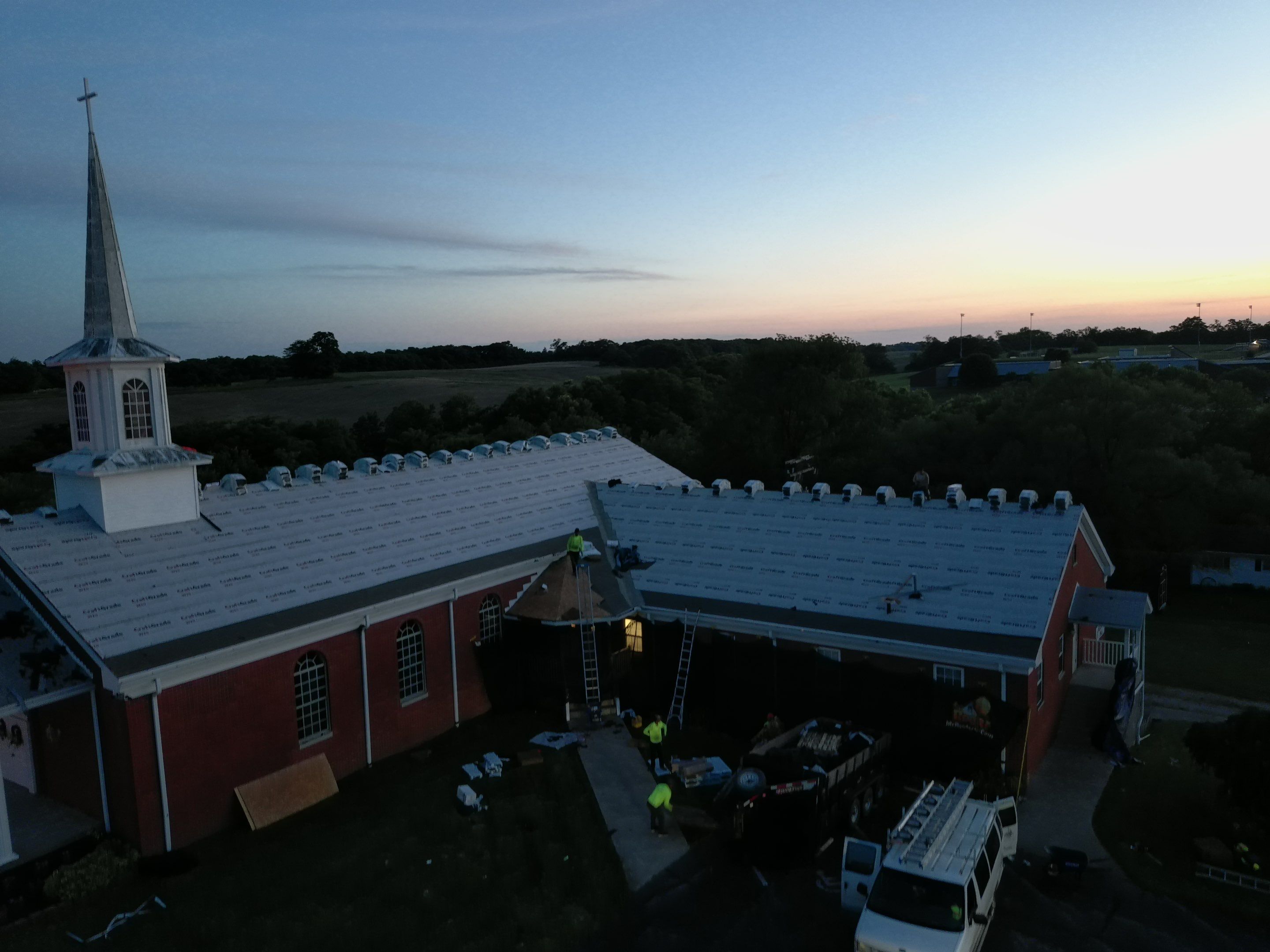 Commercial Roofing Installation using Performance Shingles by Mr. Roofer