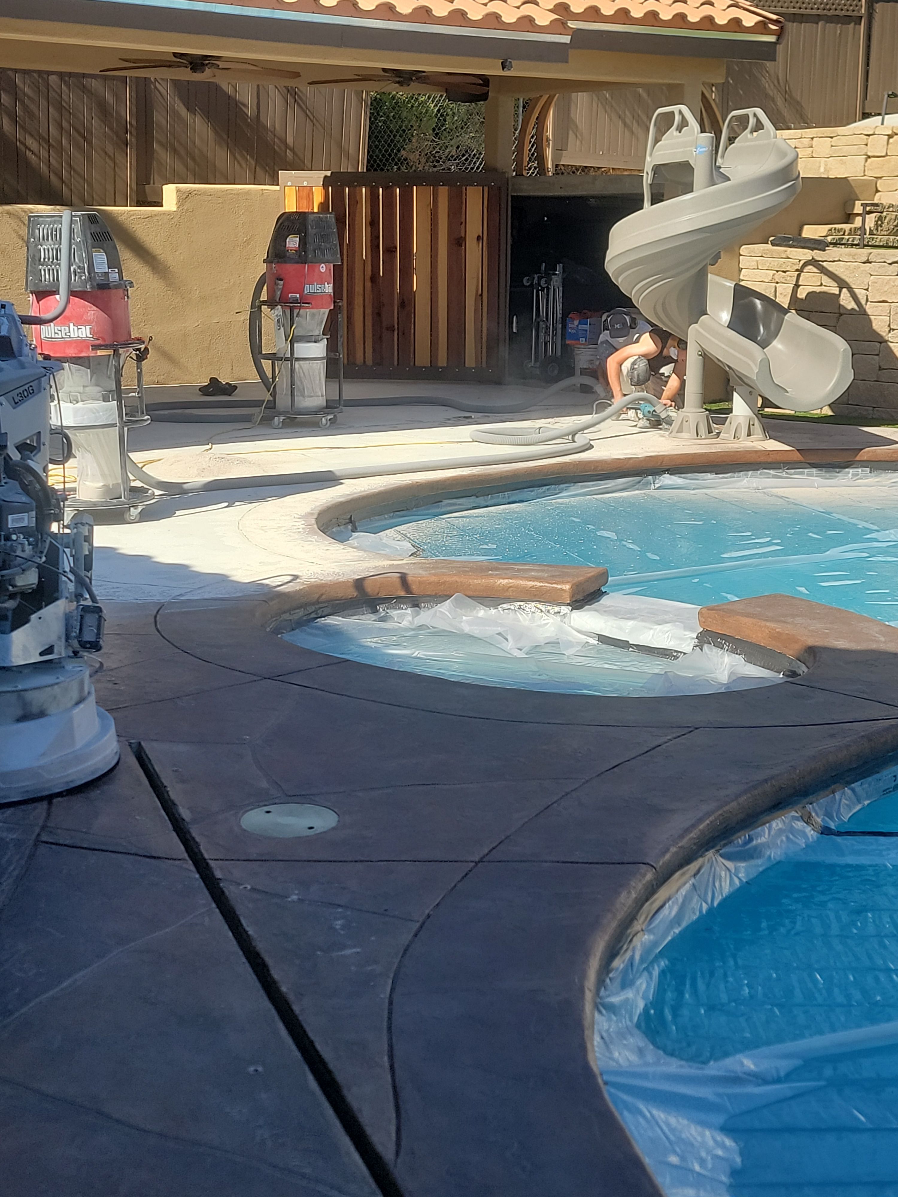 Quartz 2 tone Pool deck by Matt Gifford Painting LLC