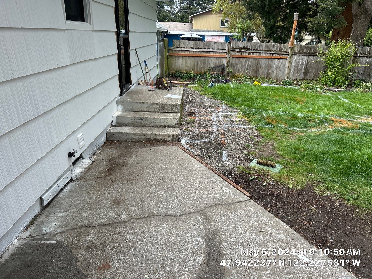 John | Concrete Backyard Walkway by Jireh Asphalt & Concrete Inc 