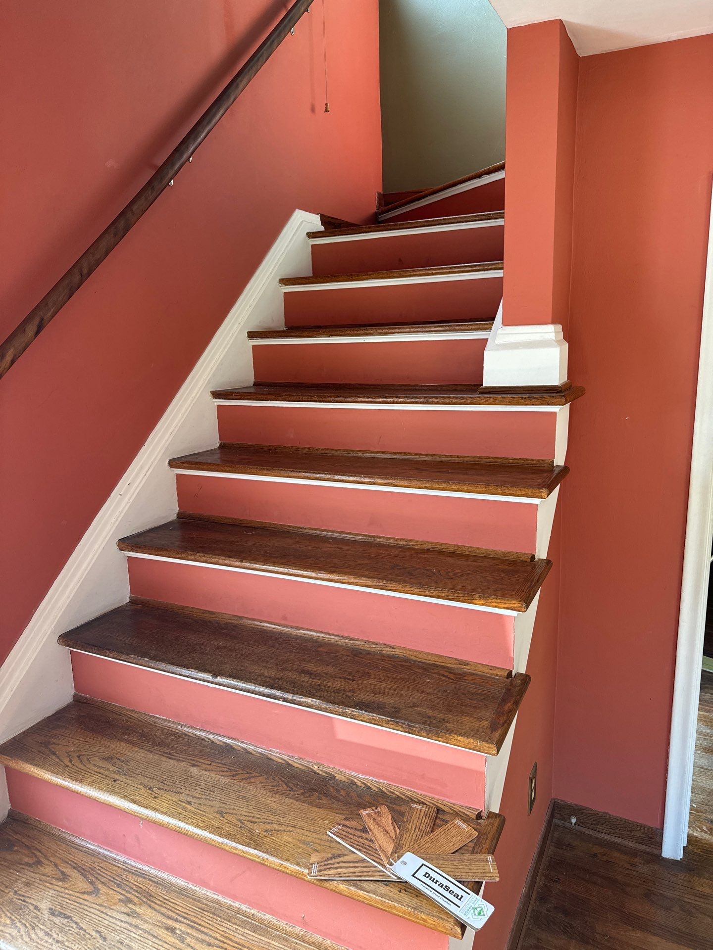 Hardwood flooring sanding using 2 1/4" Red oak flooring Golden Oak Stain by Ann Arbor Hardwoods