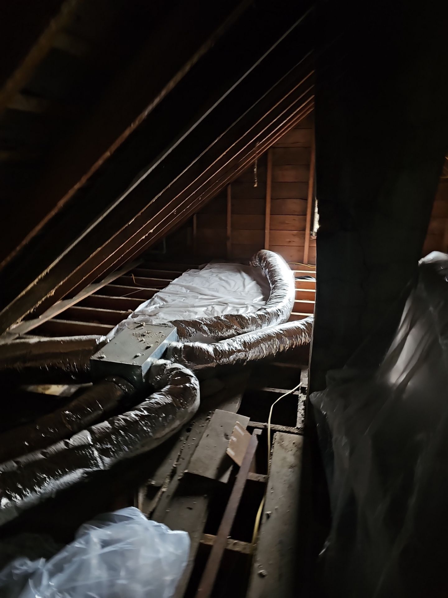 Attic Insulation using Open Cell Spray Foam by NYS Foam & Energy