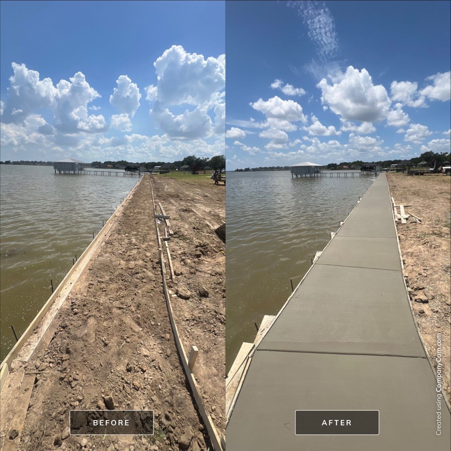 Concrete Retaining Cap at Beacon Hill in Kemp, Tx 