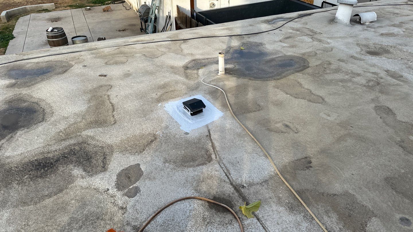 Foam Refurbish using Conklin Benchmark/PUMA XL coatings and spray foam by Straight Edge Roofing Inc