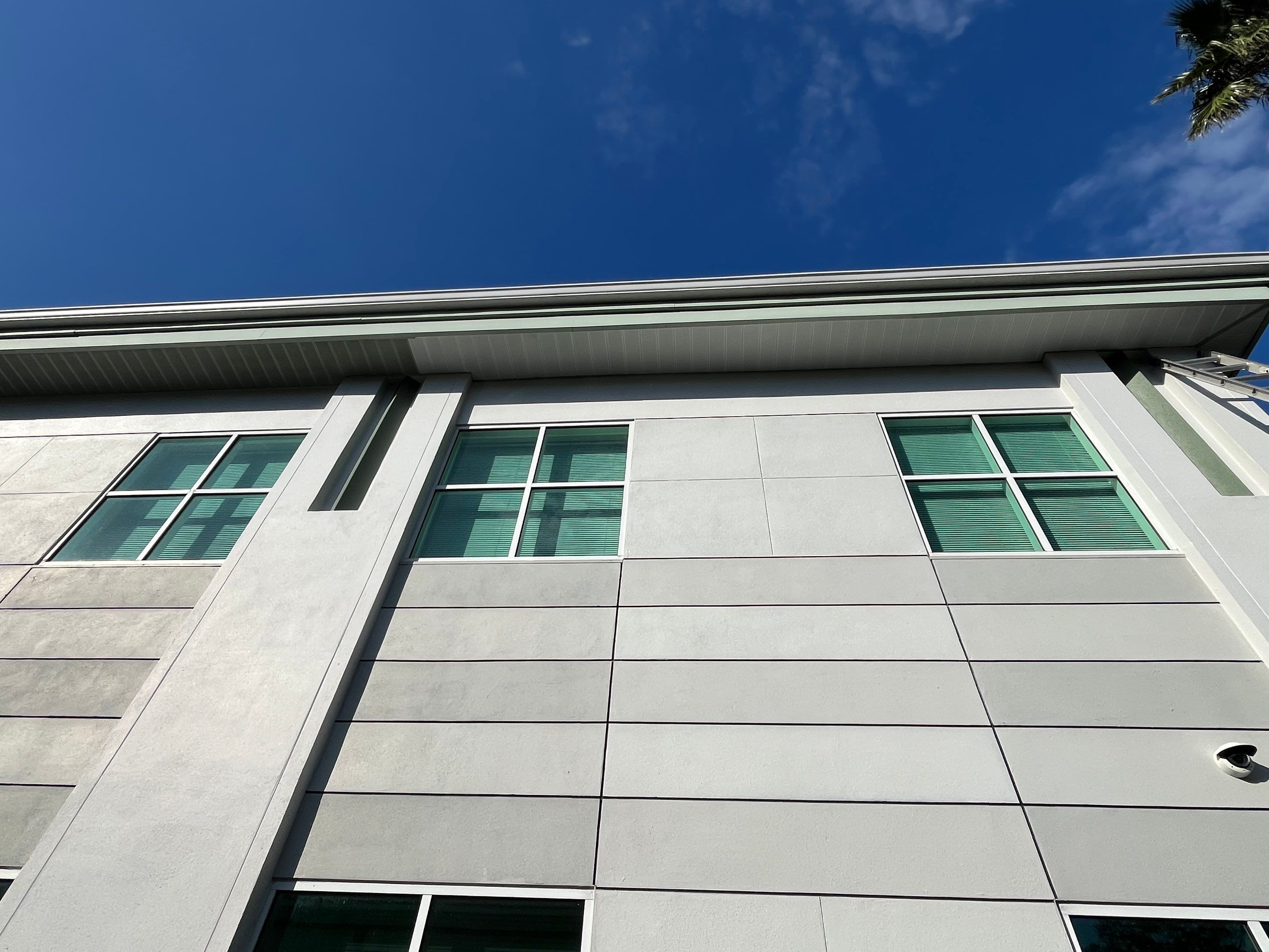 White Soffit and Fascia Repair Project in Sarasota FL by Gutter Professors