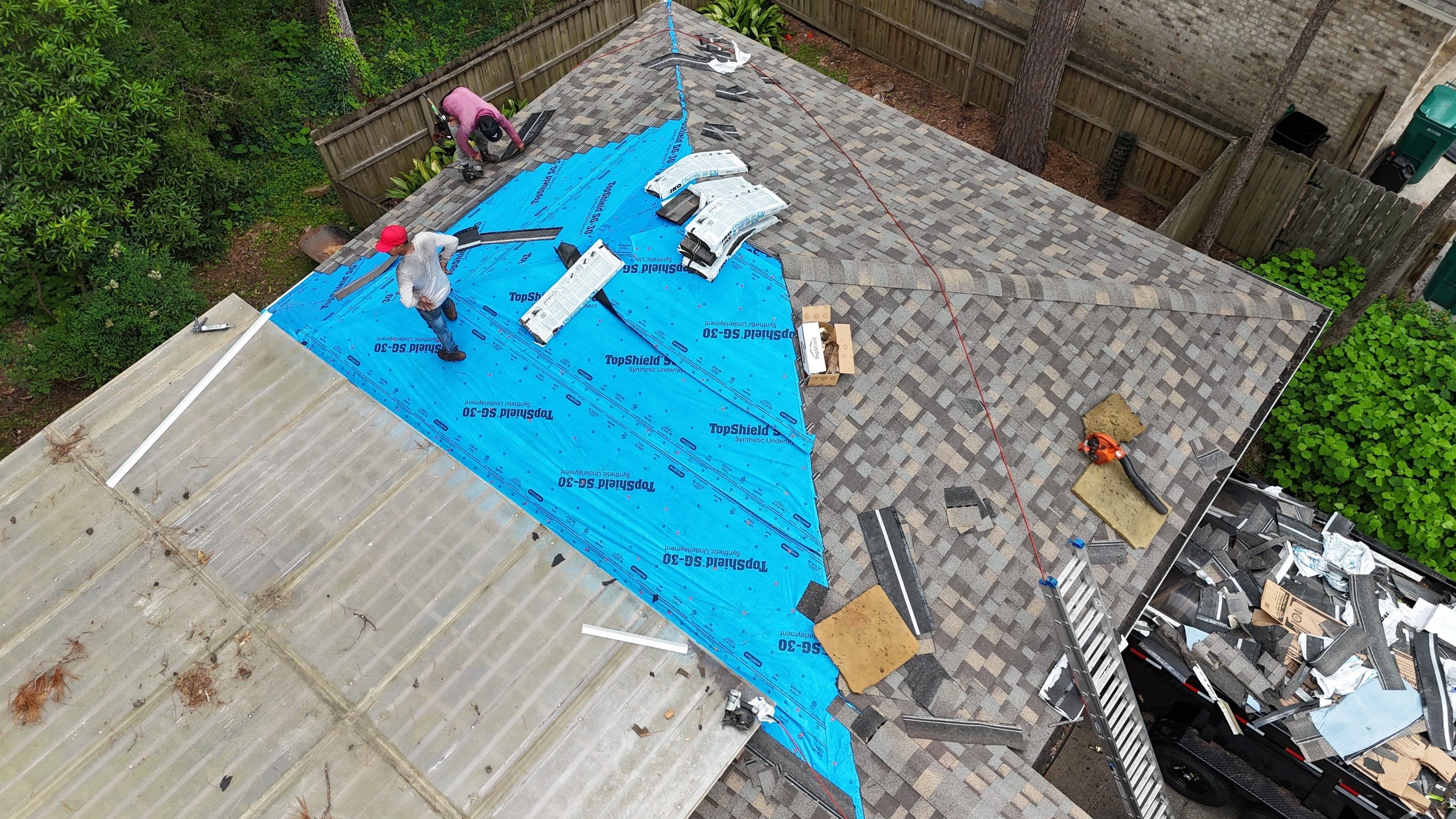 Residential Roofing Installation using IKO Dynasty by Core Four Roofing