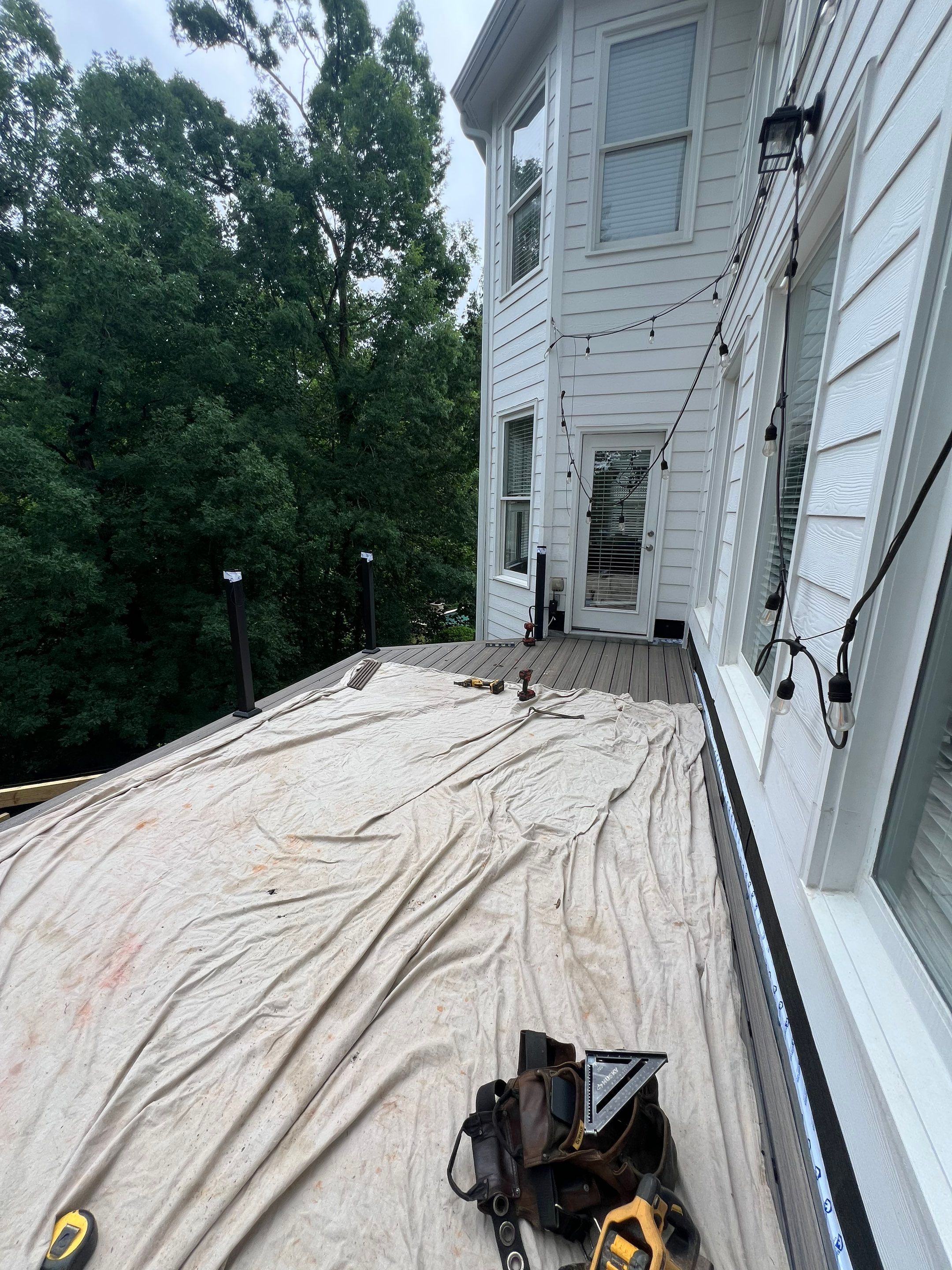 Elevated Composite Deck and Concrete Landing Installation in Kennesaw by Swift Home Renovations