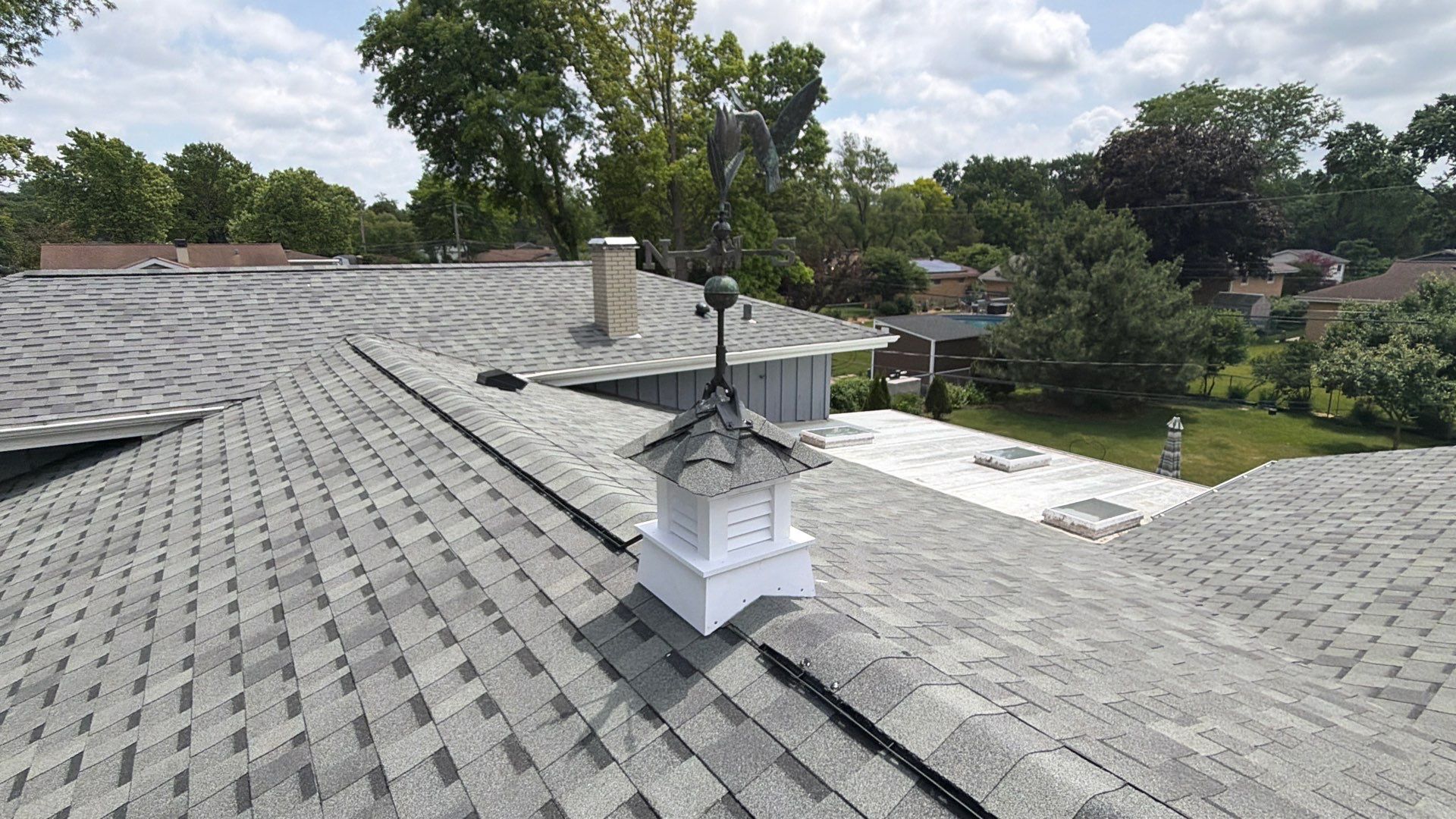 Full Residential Roof Replacement and Cupola Installation in Glen Ellyn by Pro Home Services Inc
