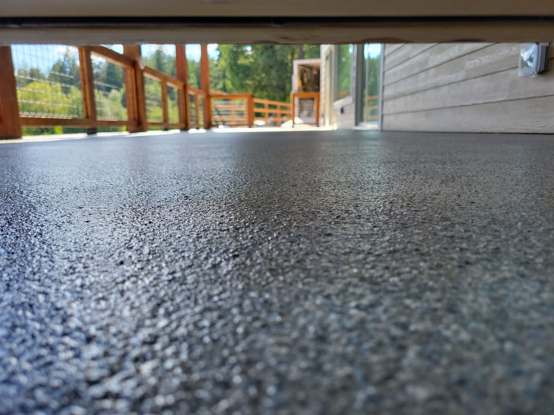 Patio & Laundry Room Transformation using Trail Mix 1/8" Chip by Croc Coatings, LLC