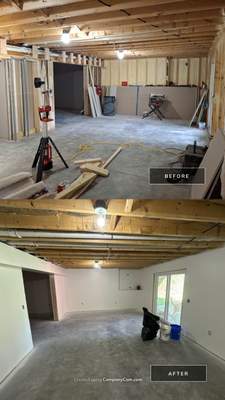 Basement Remodel by Big Pine Panting Inc