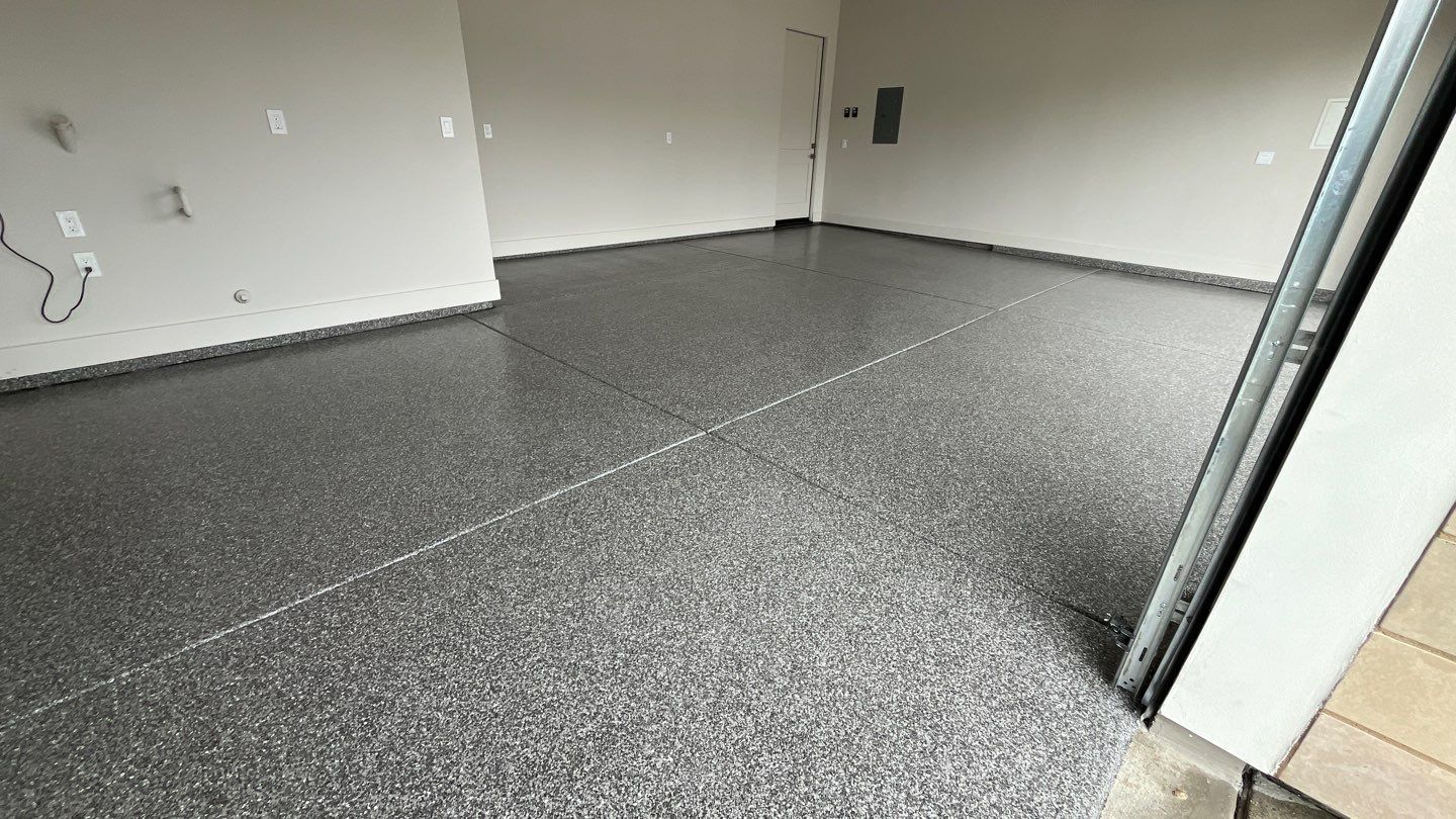 Garage Storage and Concrete Coating in Modesto California  by Lancaster Painting