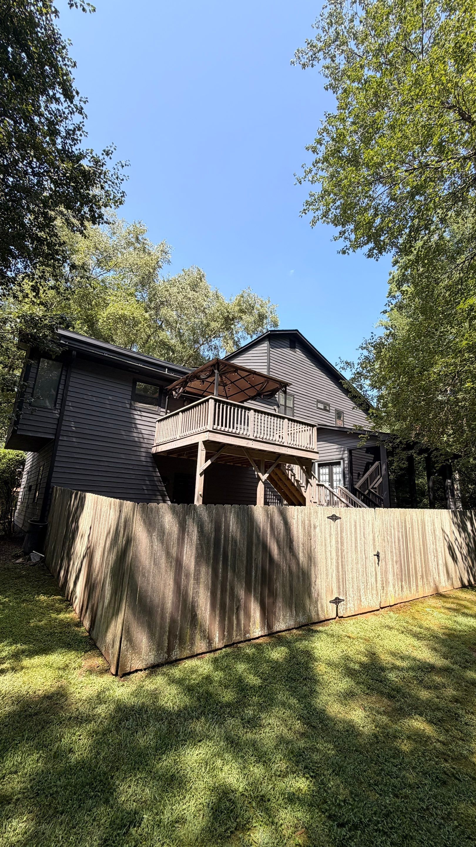 Dark Grey Exterior Painting and Front Door Refresh in Marietta by Swift Home Renovations