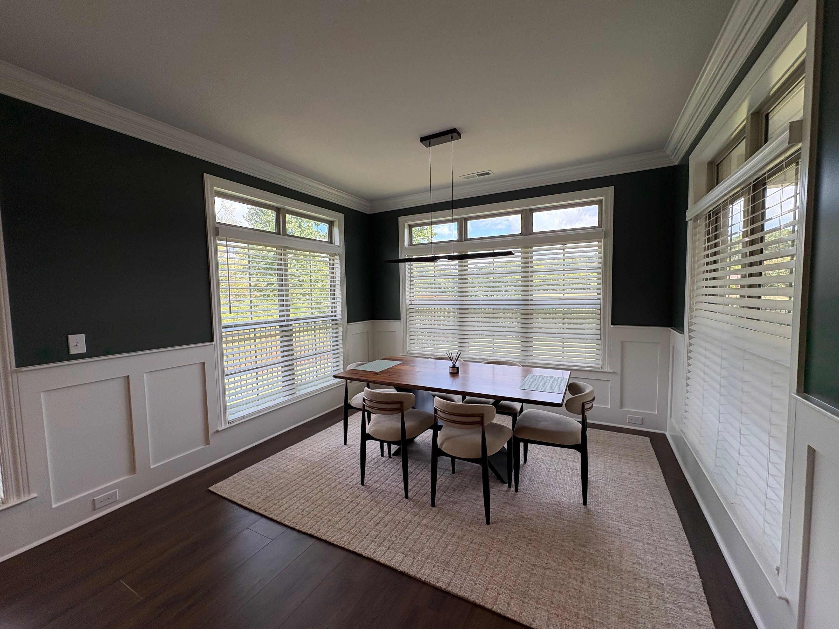 Real and Faux Wood Blinds Project in Madison by Blinds and Borders