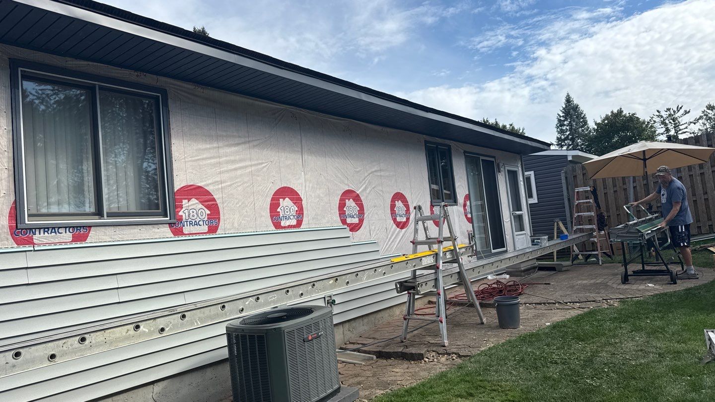 Siding Replacement using Alside Charter Oak D4.5" Cape Cod Grey by 180 Contractors