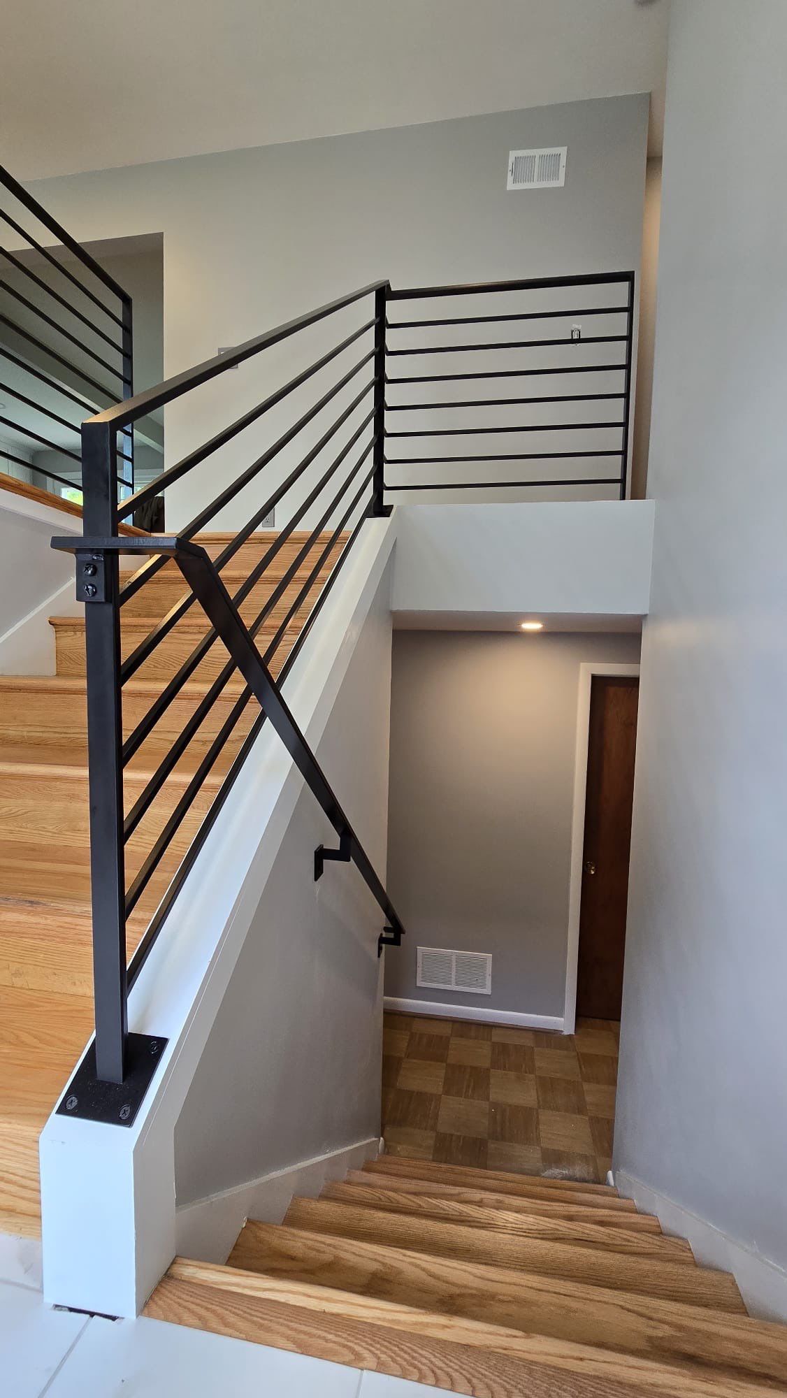 Modern Horizontal Iron Railings – Nottingham St – Arlington, VA by Capitol Iron Works