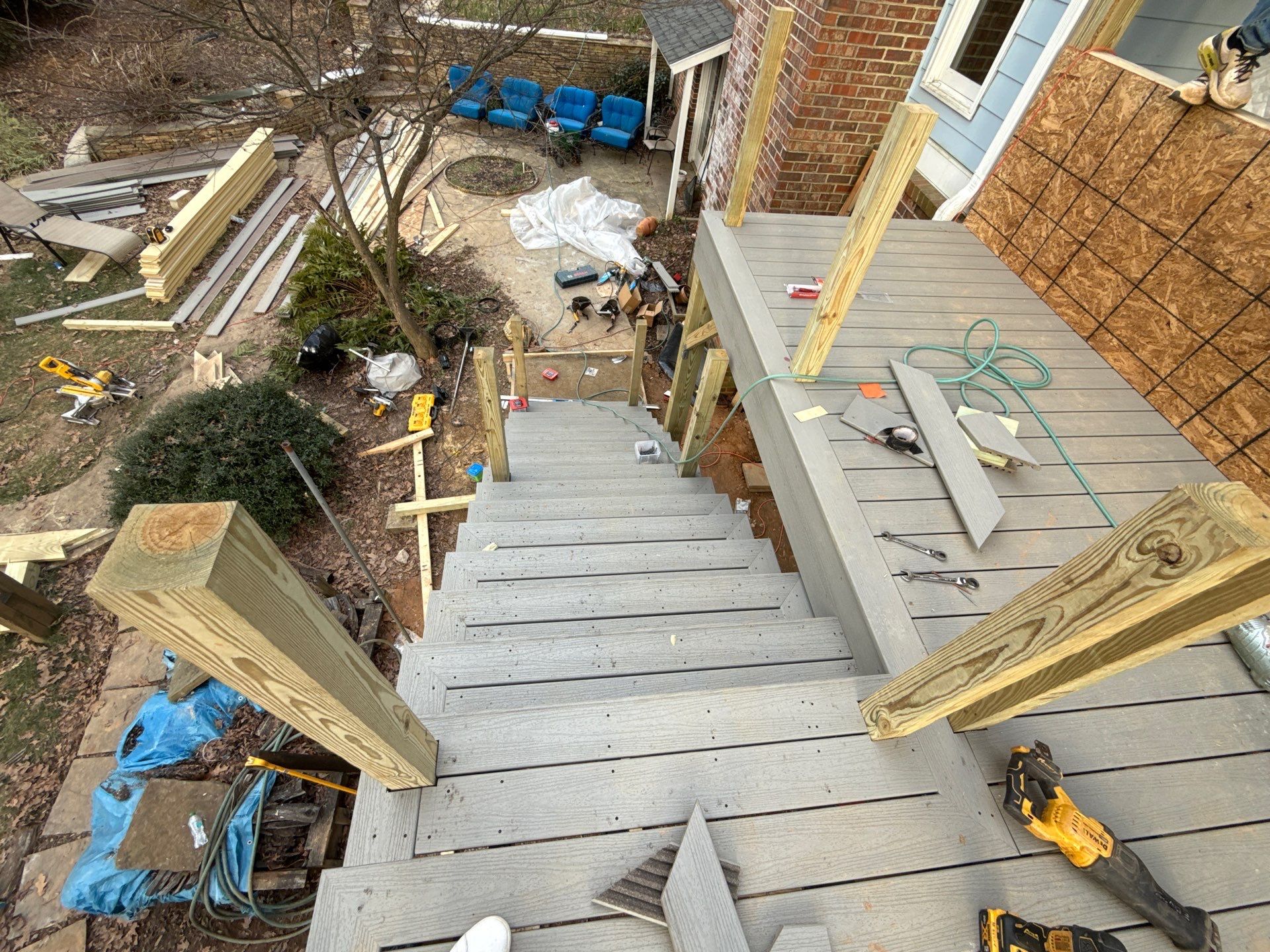 New deck with screened in porch by Nelson Exteriors 