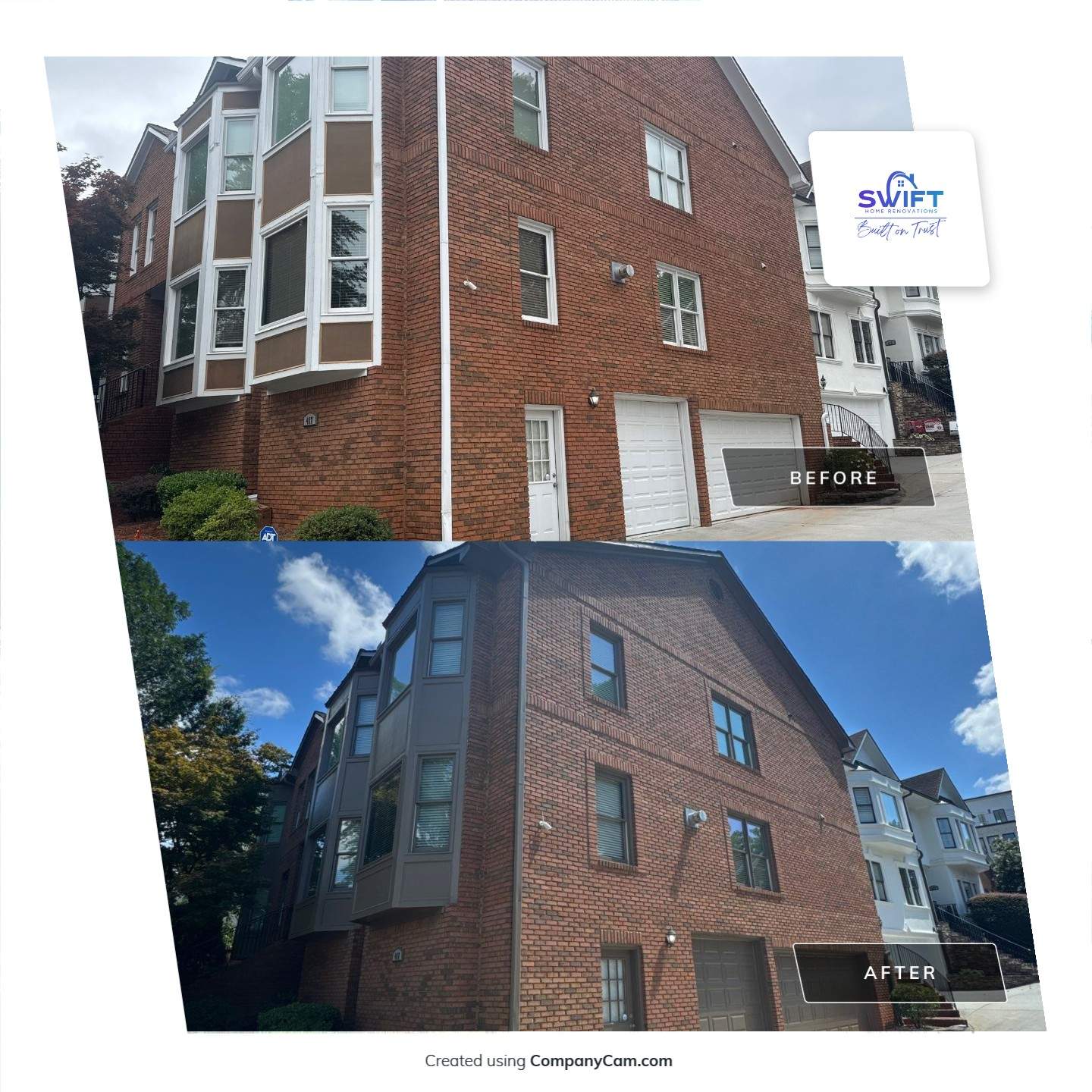 Atlanta Townhome Exterior Painting and Modern Color Palette Update by Swift Home Renovations