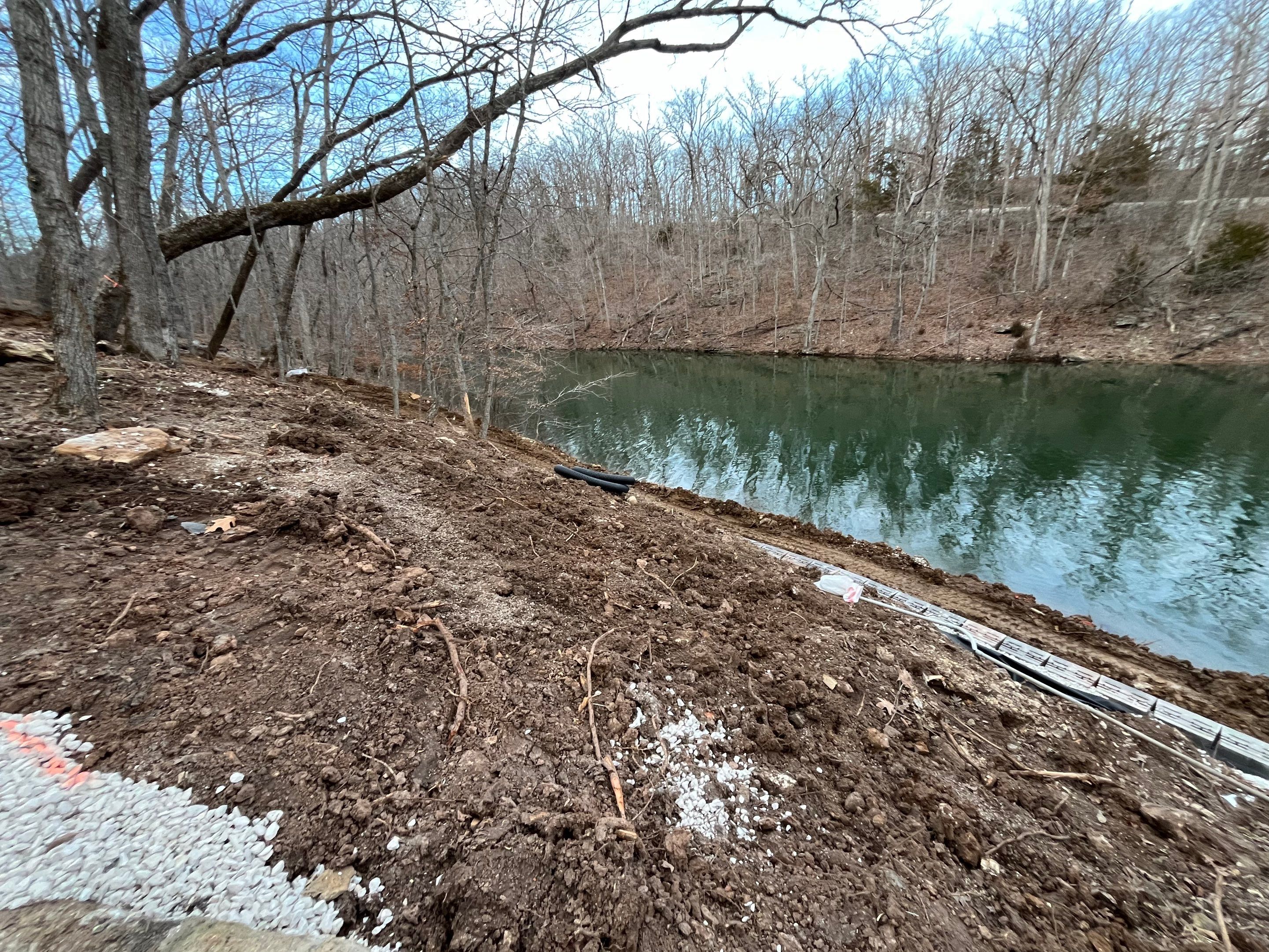 Backyard Lakeside Transformation by Loch Ness Landscaping, LLC