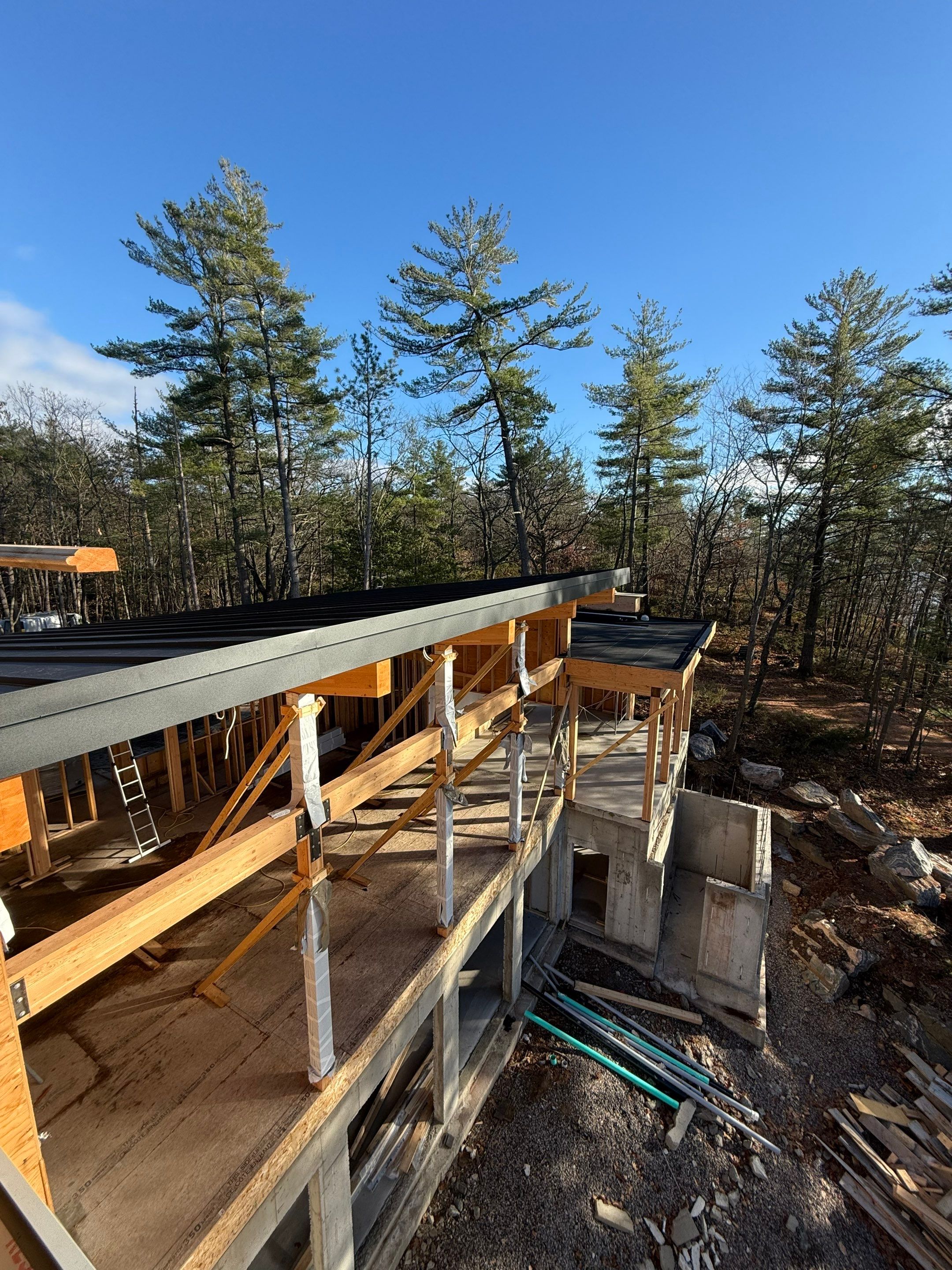 New Home Construction using 16" Standing Seam Panels by Jay Carter Roofing & Sheet Metal
