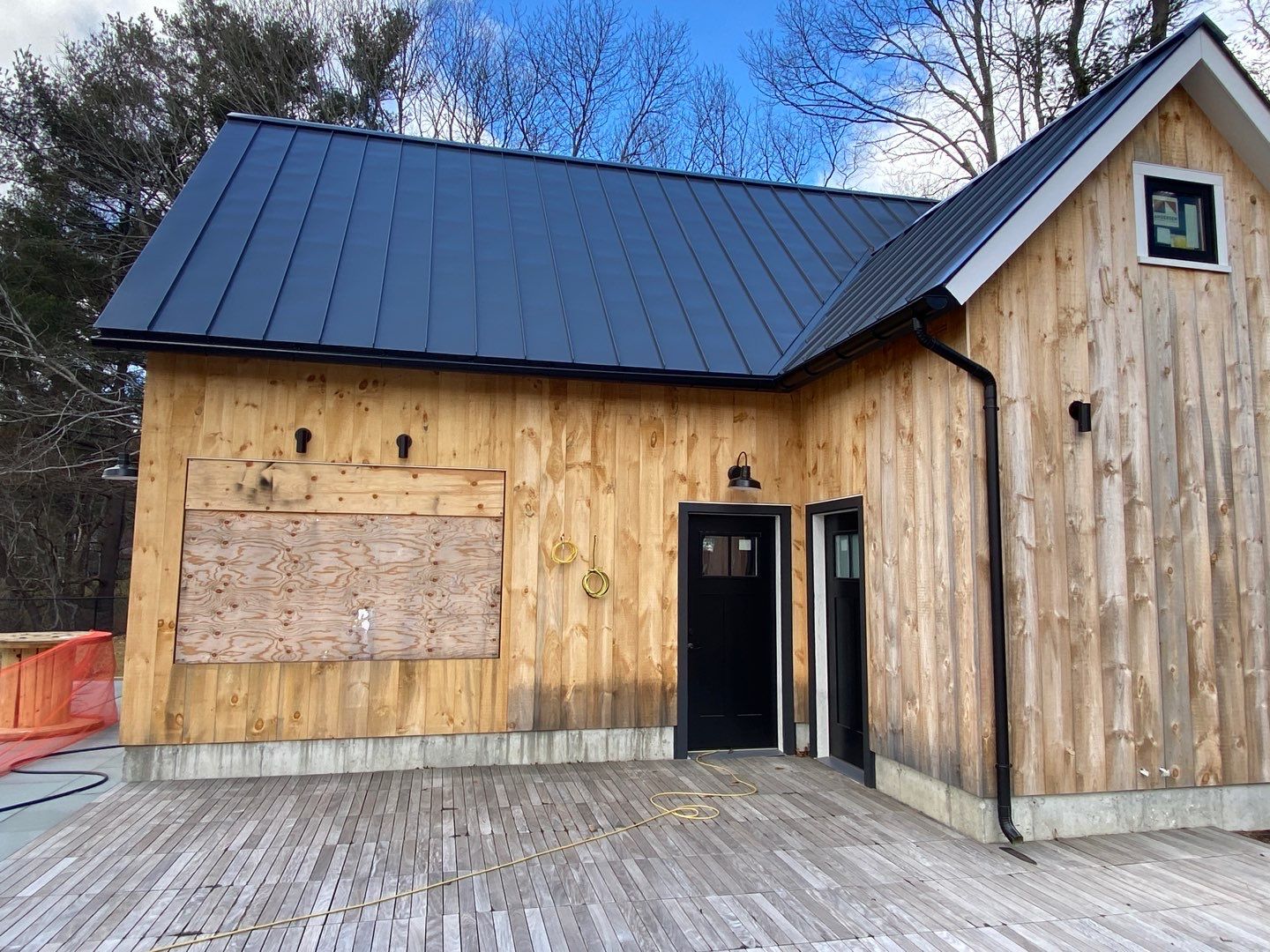 Gutter Installation using Black Half Round Aluminum Gutter in Lakeville, MA by Gutter Pro Enterprises