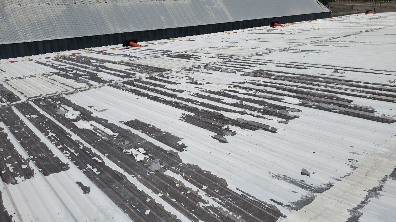 Commercial Roofing Installation using GAF 10 Year Acrylic System by Lighthouse Roofing