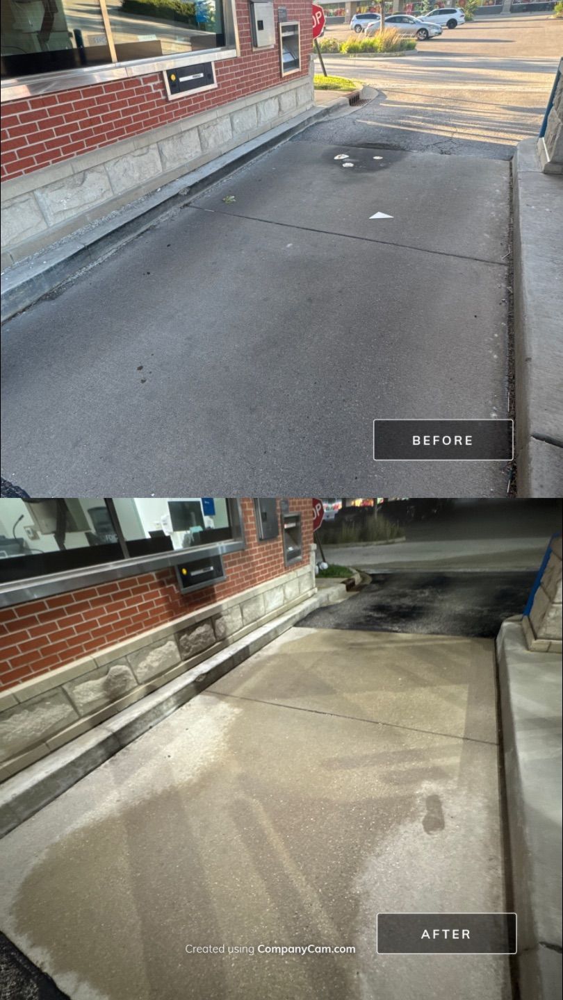 Chase Bank ATM Lane Cleaning by Simmons Power & Soft Washing