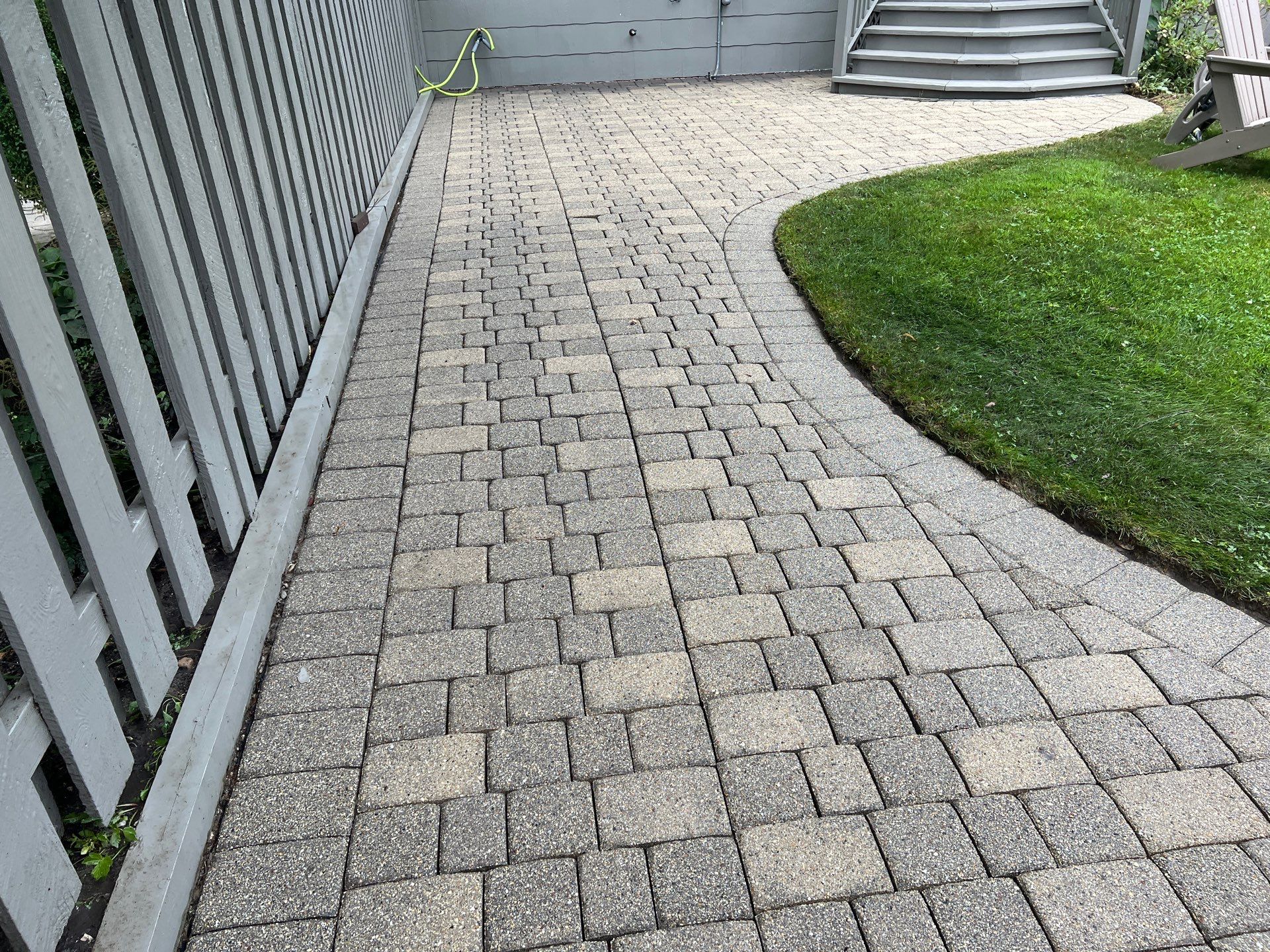 Brick paver cleaning and sealing by Northern Power Washing LLC.