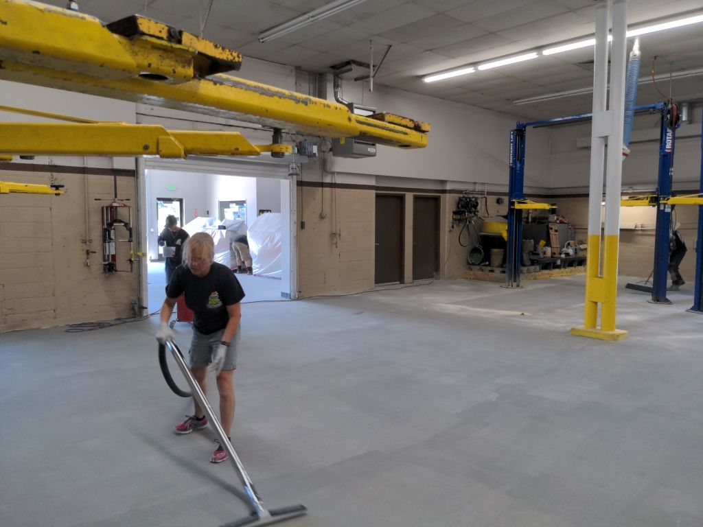 Commercial Floor Transformation using Penntek Shop Floor System by Croc Coatings, LLC