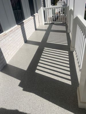 Patio Floor Coating using Quartzite