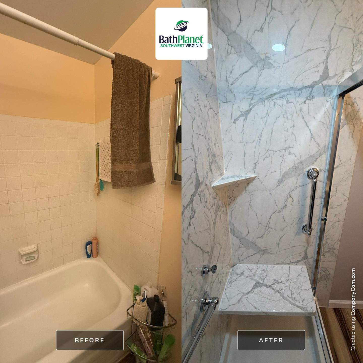 Tub to Shower Remodel by BathPlanet SW Virginia
