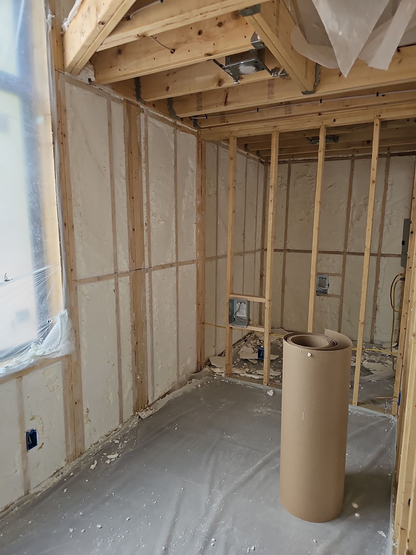 Spray Foam Insulation using open cell spray foam by NYS Foam & Energy