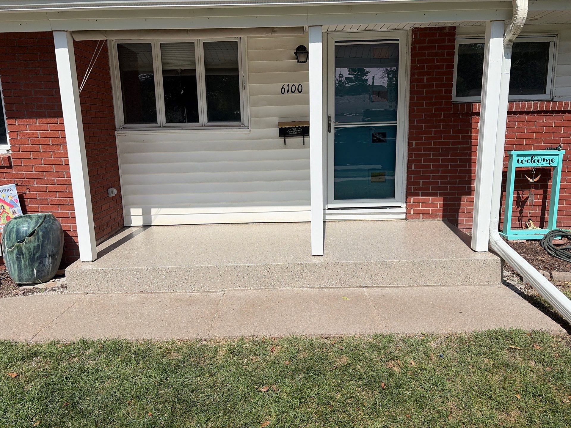 Lincoln Front Porch Restoration with Hybrid Flake Coating by Goat Coatings