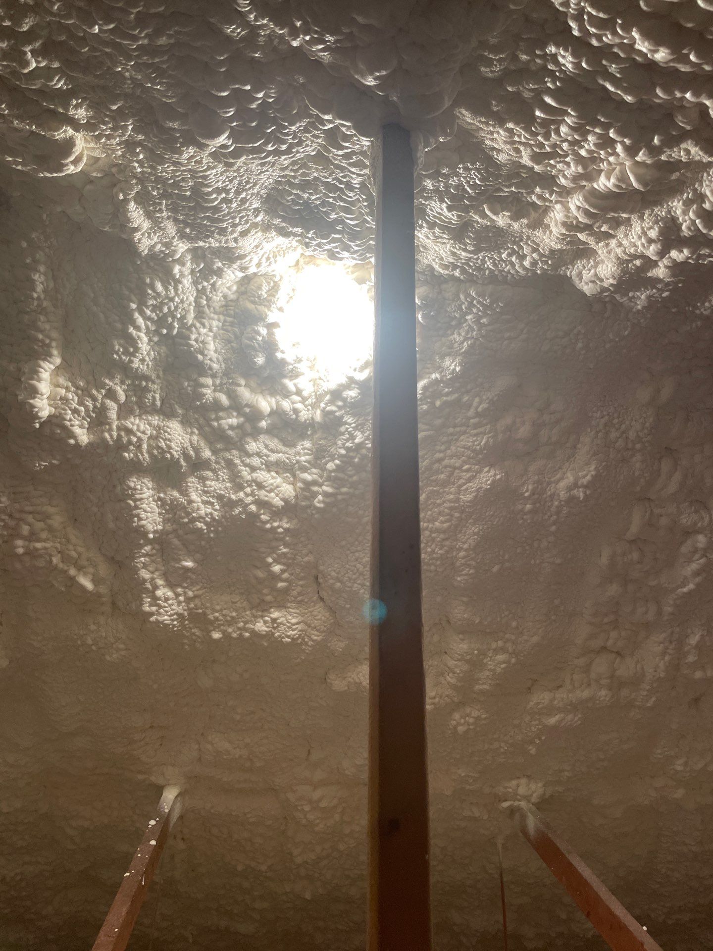Attic Insulation using open cell spray foam by NYS Foam & Energy