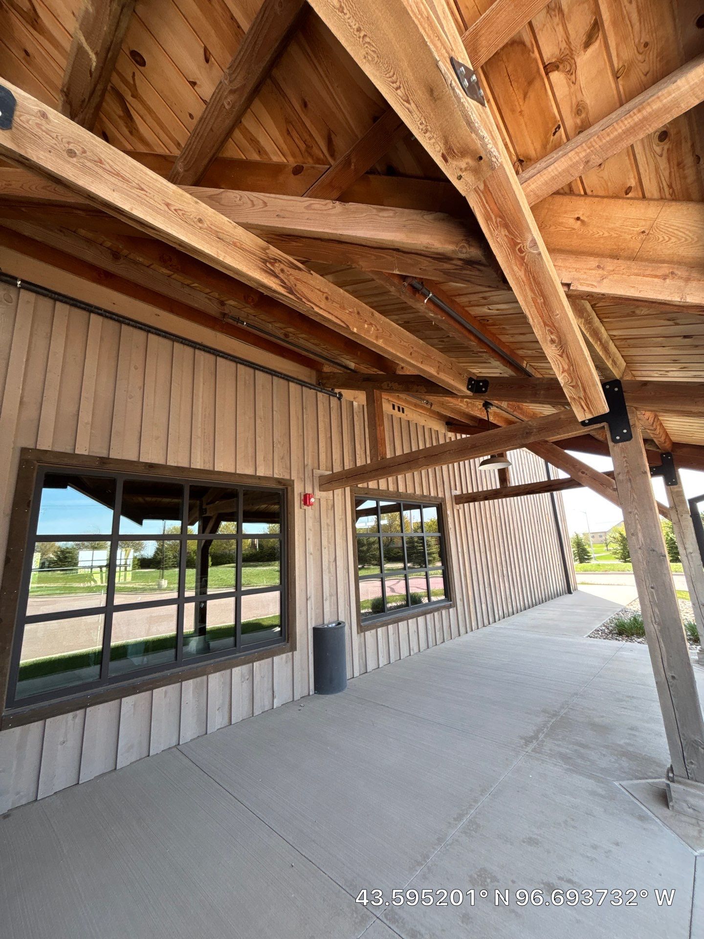 Commercial Exterior Wood Staining for Sanford Barn in Sioux Falls by Select Painting, Coatings & Garage Cabinets