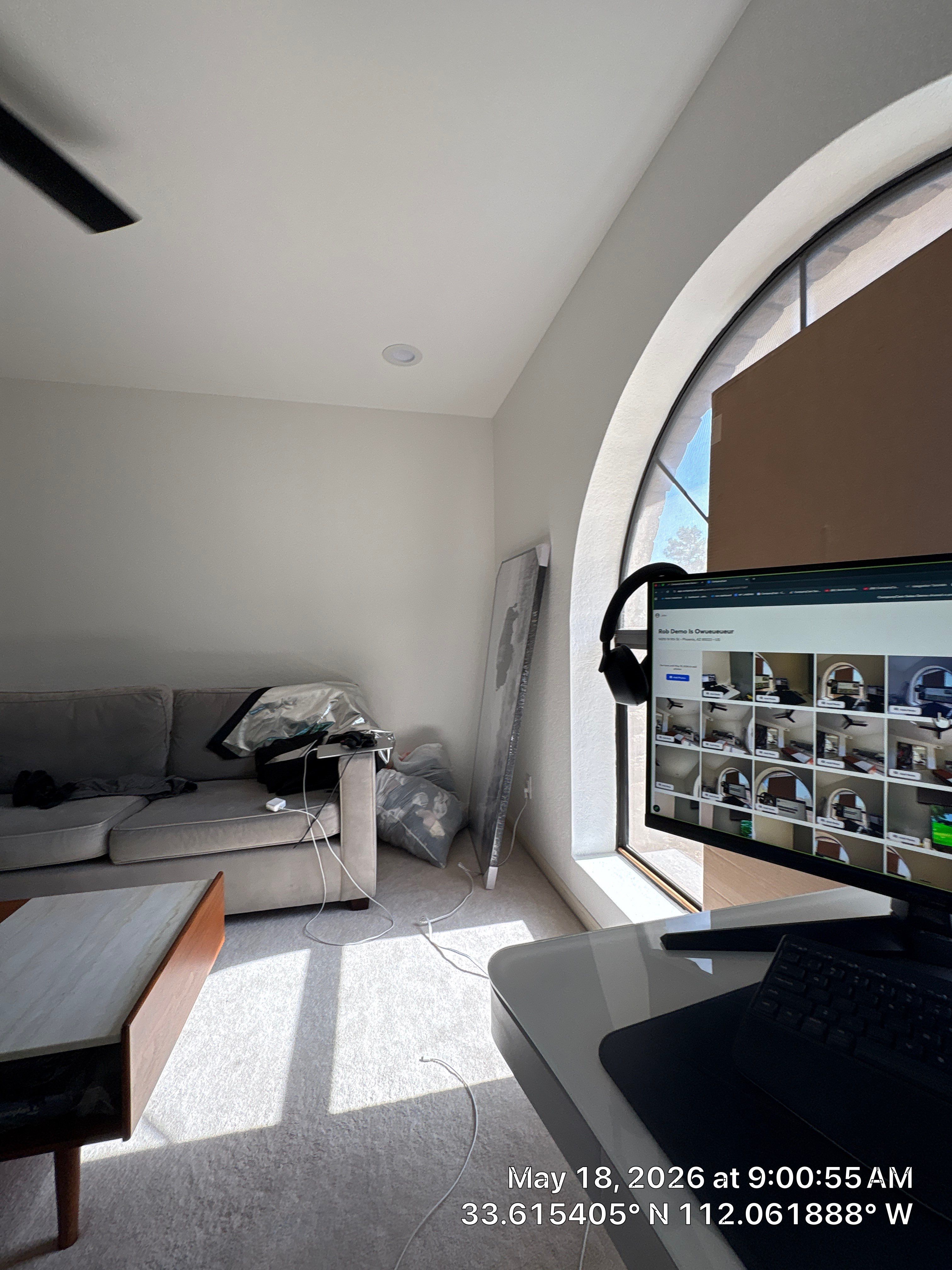 Modern Ceiling Fan and Media Wall Installation in Phoenix by CompanyCam Sales Demo