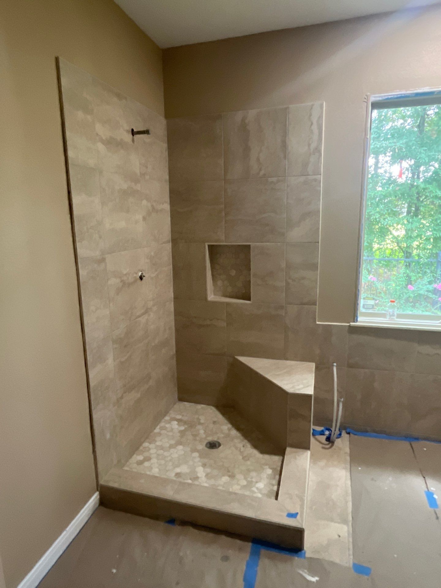 Bathroom Remodel using Water mitigation equipment by L&T General Contractors and Restoration INC