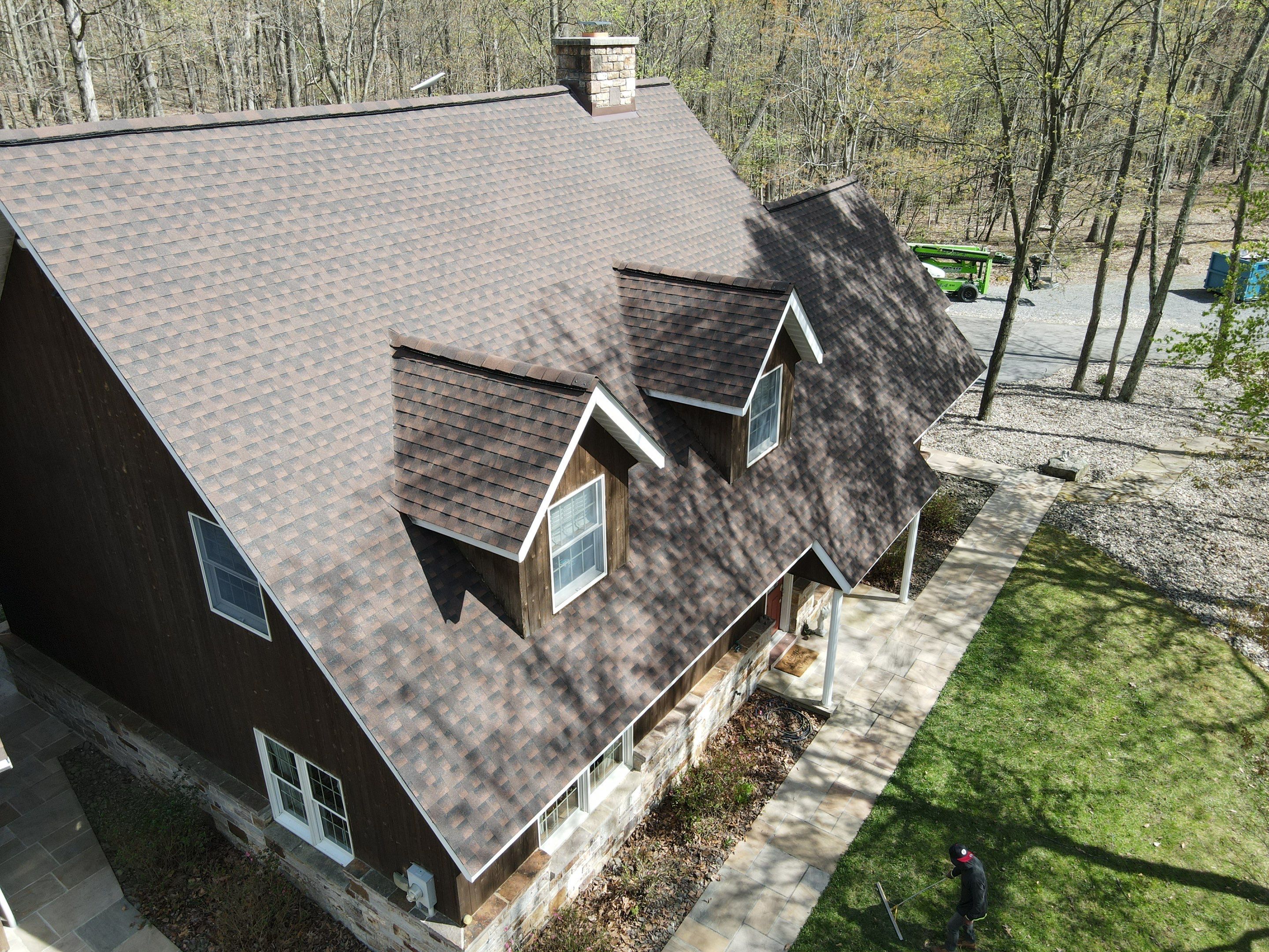 Roofing Installation using Gaf Hdz Architectural Shingle -Barkwood by Teflon Roofing