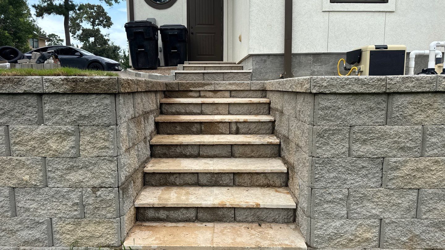 🏡 Duane’s Complete Retainer Wall & Hardscape Walkway by Texas Urban Elements