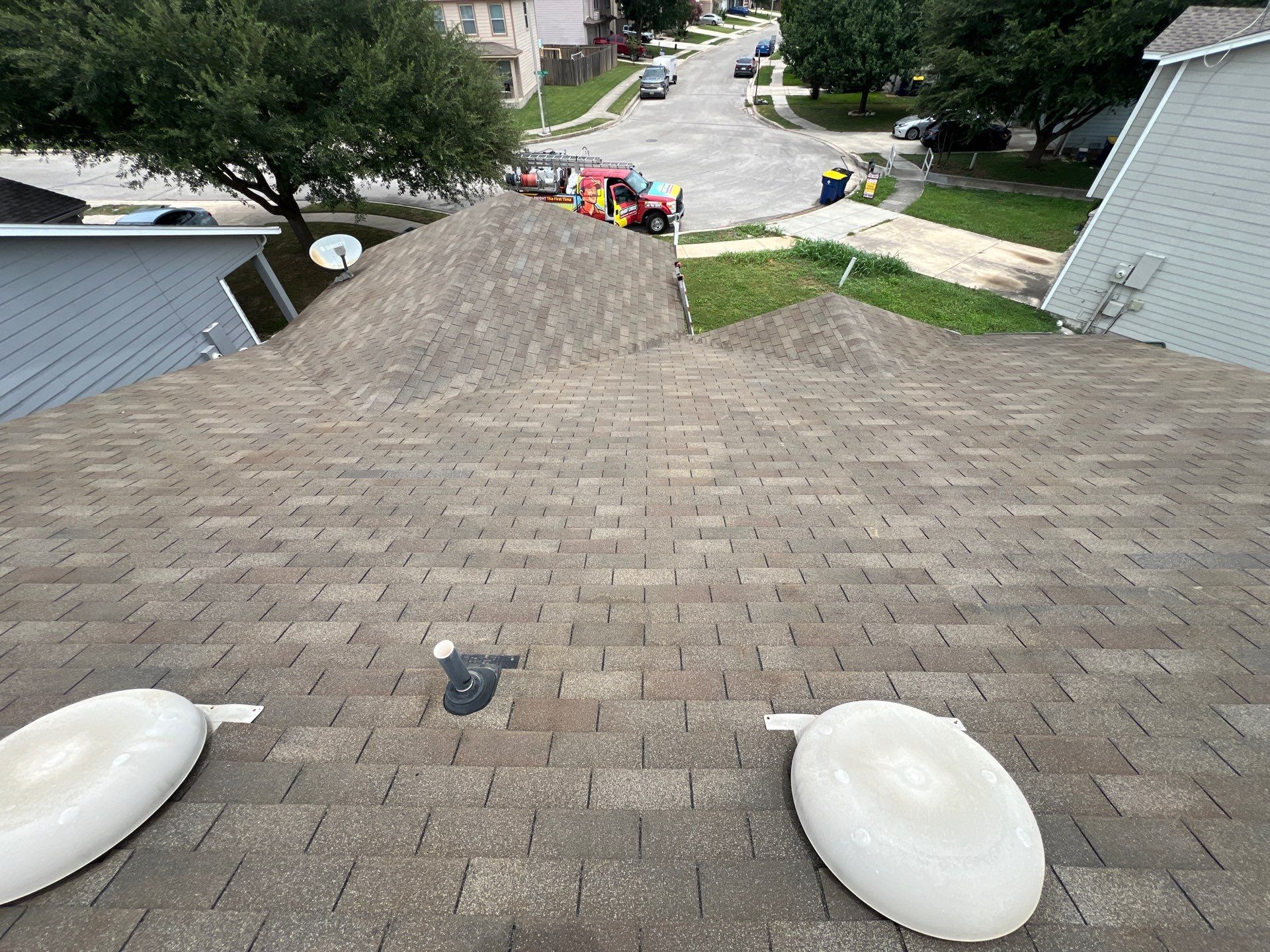 Shingle Roof Wash Project in Cibolo by Bright Choice