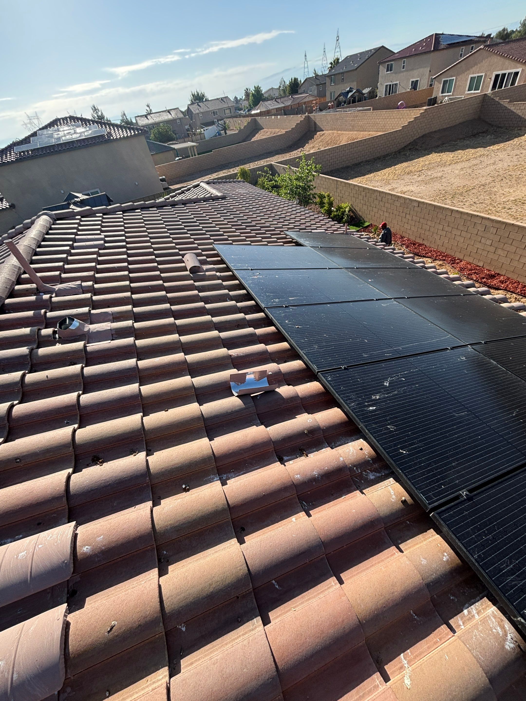 Bird Proofing Project in Victorville Ca by Palm Coast Solar Cleaning