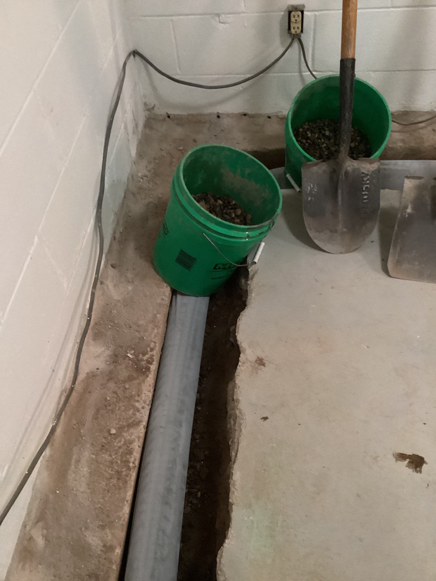 Drain tile in Woodbury by Waterproofing Northeast