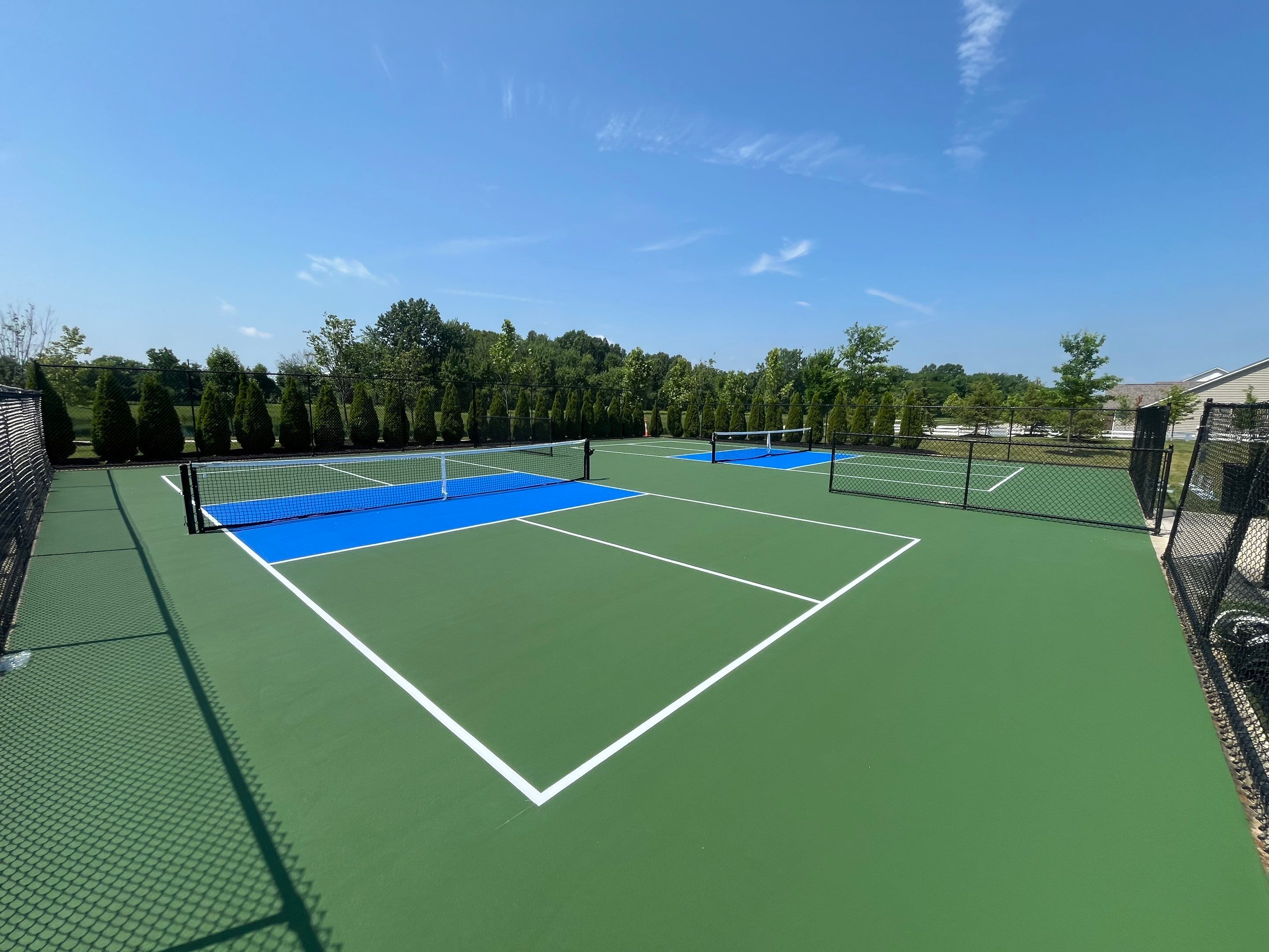 Pickleball Courts referbish by Southwest Greens Midwest