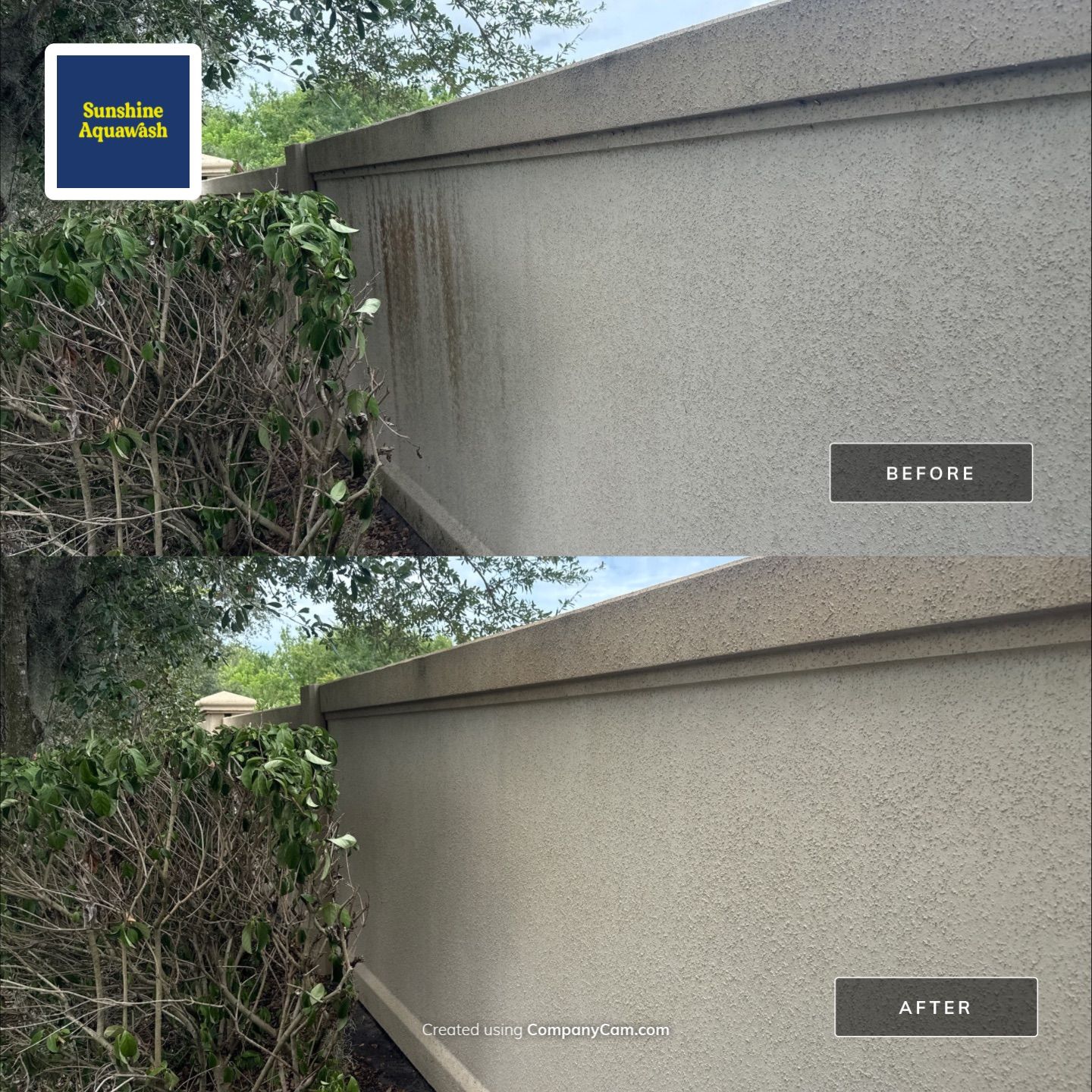 HOA Perimeter Wall & Monument Sign Cleaning – Willow Walk, Palmetto, FL 34221 by Sunshine AquaWash